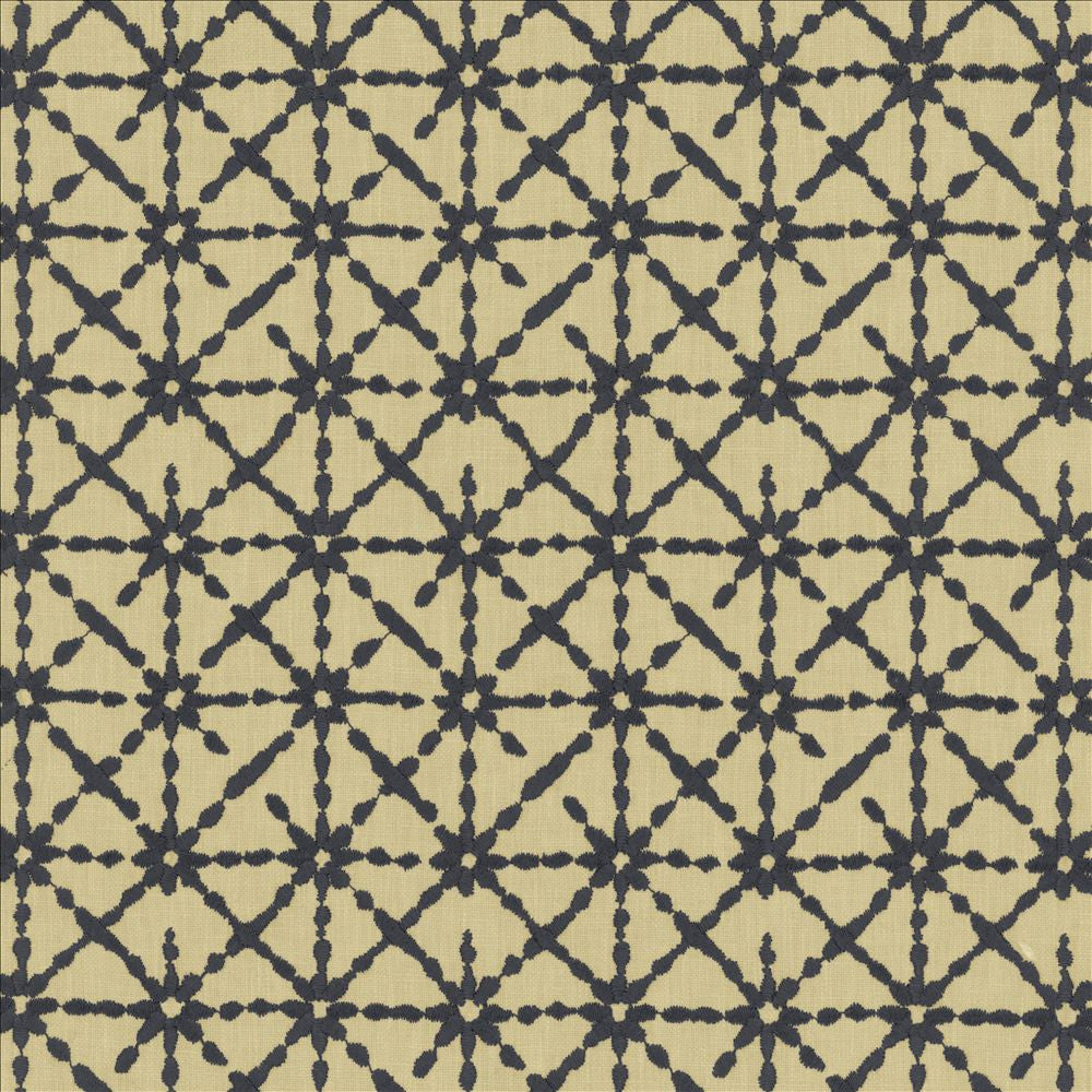 Alesia Indigo by Kasmir Fabric 1456 50% Cotton
50% Polyester
 INDIA 8,500 Wyzenbeek Double Rubs </p><p>Repeat: Horizontal: 4 3/8 inches and Vertical: 6 3/8 inches 55 - Fabric Carolina -