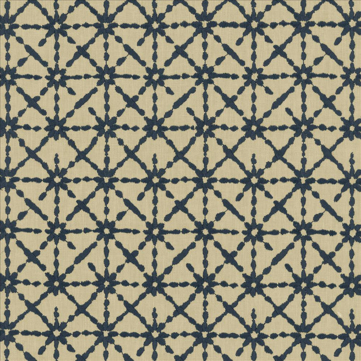Alesia Indigo by Kasmir Fabric 1456 50% Cotton
50% Polyester
 INDIA 8,500 Wyzenbeek Double Rubs Horizontal: 4 3/8 inches and Vertical: 6 3/8 inches 55 - Fabric Carolina -