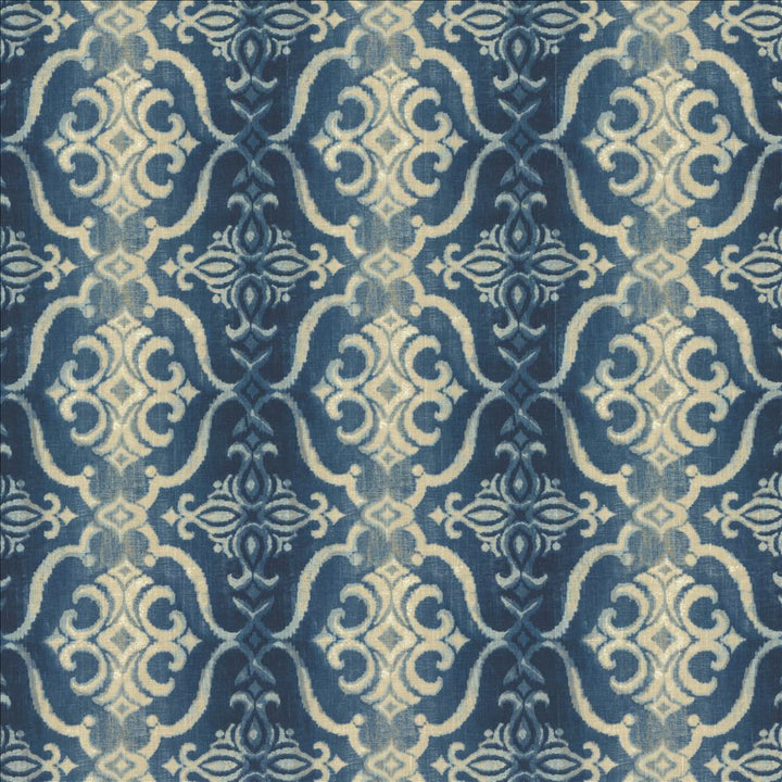 Alessandra Blue by Kasmir Fabric 1454 100% Linen
 TURKEY </p><p>Repeat: Horizontal: 13 4/8 inches and Vertical: 12 4/8 inches 55 - Fabric Carolina -