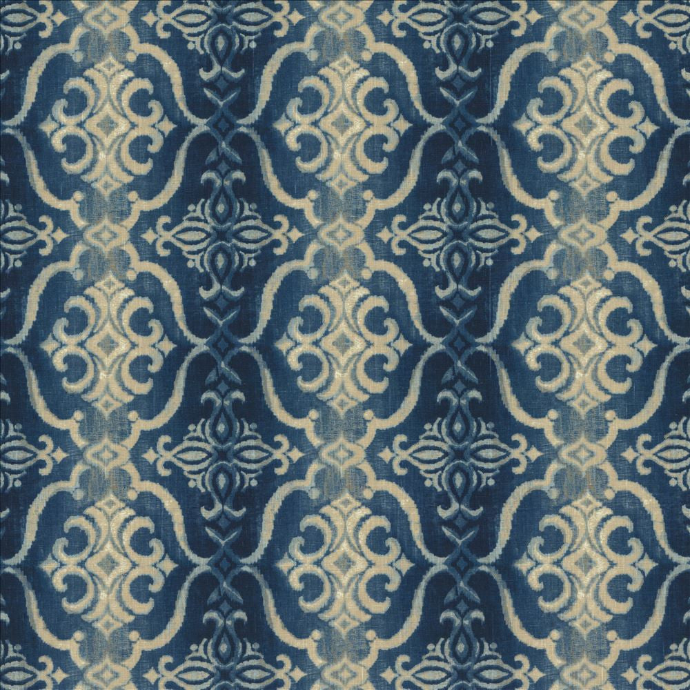 Alessandra Blue by Kasmir Fabric 1454 100% Linen
 TURKEY 14,000 Martindale Cycles Horizontal: 13 4/8 inches and Vertical: 12 4/8 inches 55 - Fabric Carolina -