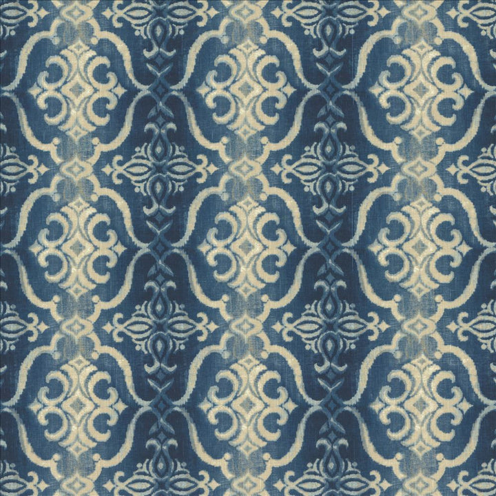 Alessandra Blue by Kasmir Fabric 1454 100% Linen
 TURKEY 14,000 Martindale Cycles </p><p>Repeat: Horizontal: 13 4/8 inches and Vertical: 12 4/8 inches 55 - Fabric Carolina -