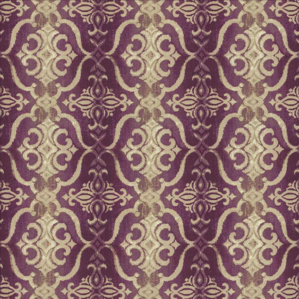 Alessandra Purple by Kasmir Fabric 1452 100% Linen
 TURKEY </p><p>Repeat: Horizontal: 13 4/8 inches and Vertical: 12 4/8 inches 55 - Fabric Carolina -