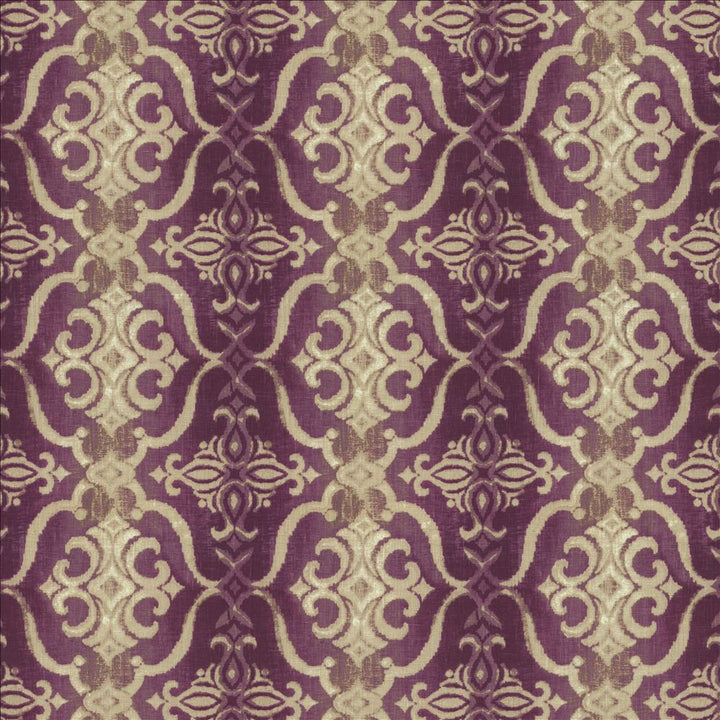 Alessandra Purple by Kasmir Fabric 1452 100% Linen
 TURKEY </p><p>Repeat: Horizontal: 13 4/8 inches and Vertical: 12 4/8 inches 55 - Fabric Carolina -