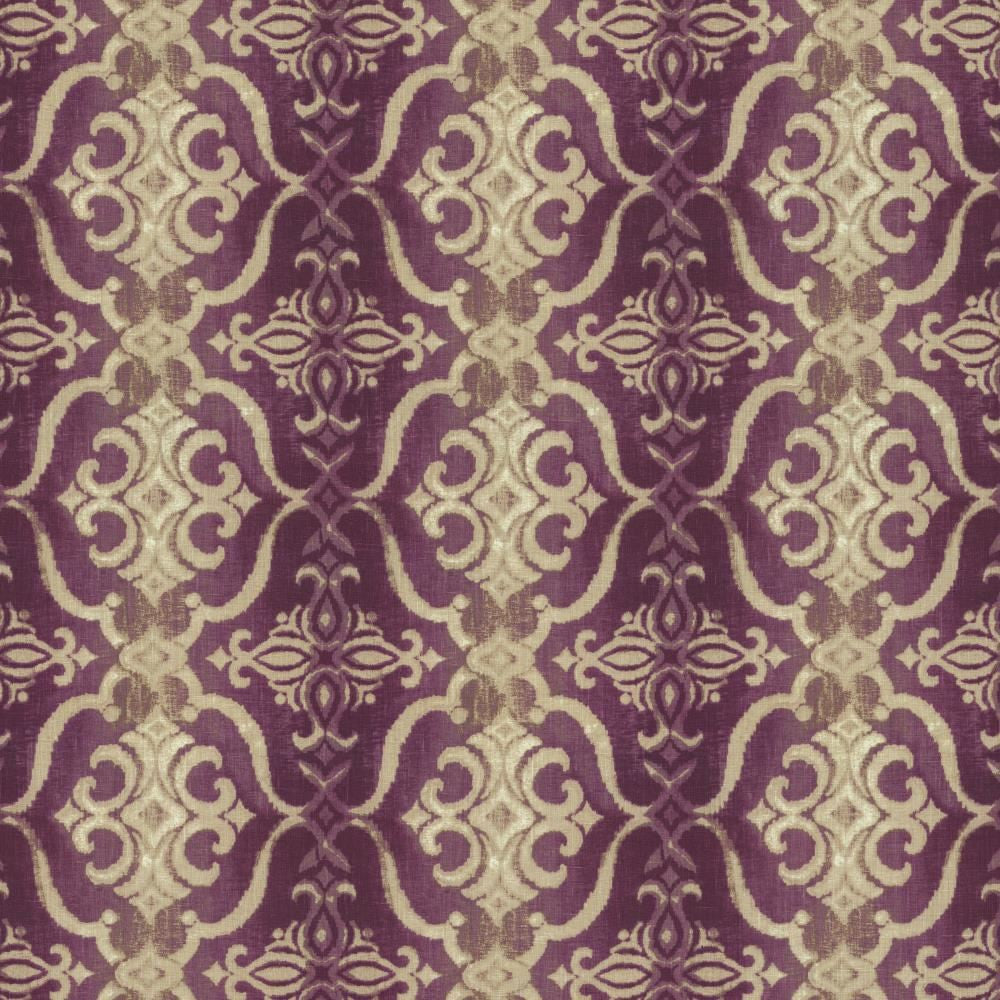Alessandra Purple by Kasmir Fabric 1452 100% Linen
 TURKEY </p><p>Repeat: Horizontal: 13 4/8 inches and Vertical: 12 4/8 inches 55 - Fabric Carolina -