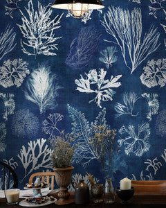 ALGAE Navy Blue Wallpaper (WP20297) by Mind The Gap