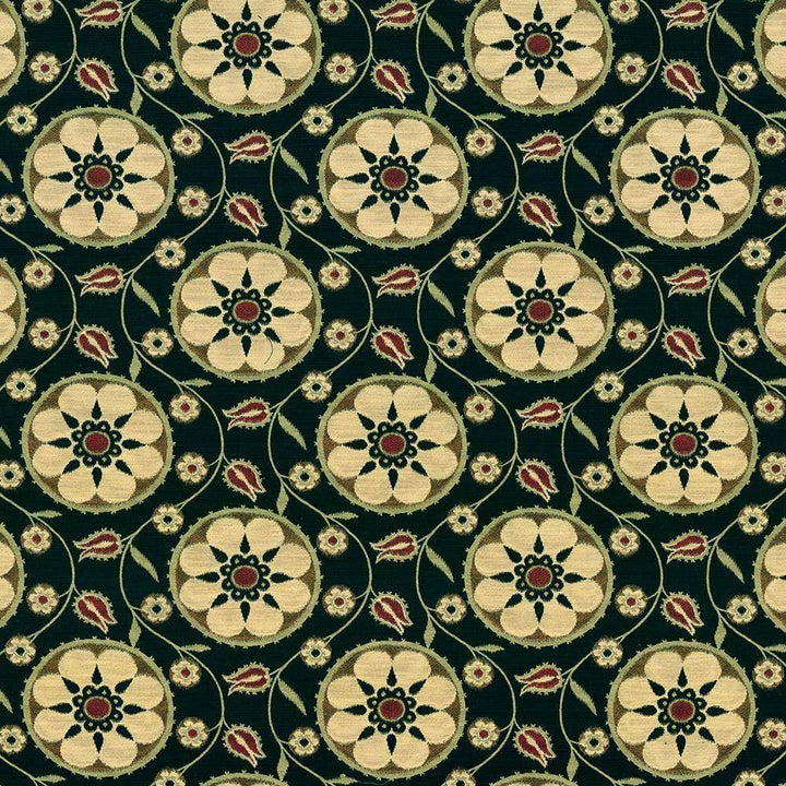 Alhambra Amour Onyx by Kasmir Fabric 1416 39% Cotton 33% Polyester 28% Rayon CHINA 12,500 Wyzenbeek Double Rubs H: 14 3/8 inches, V:13 5/8 inches 55 - 56 - Fabric Carolina - Kasmir
