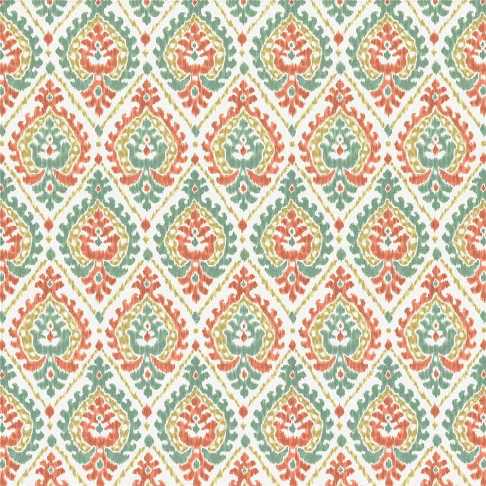 Alluring Coral by Kasmir Fabric 1468 100% Cotton
 SPAIN </p><p>Repeat: Horizontal: 6 6/8 inches and Vertical: 13 4/8 inches 54 - Fabric Carolina -