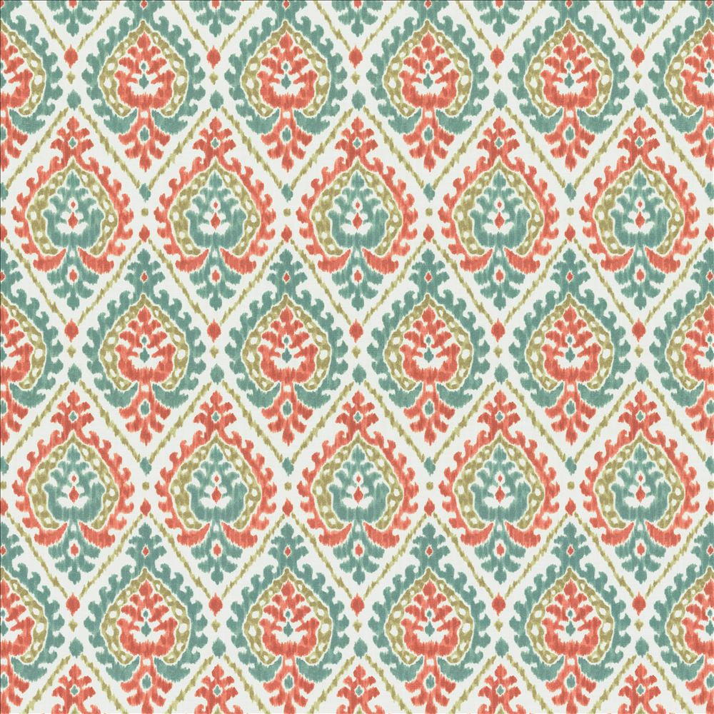 Alluring Coral by Kasmir Fabric 1468 100% Cotton
 SPAIN </p><p>Repeat: Horizontal: 6 6/8 inches and Vertical: 13 4/8 inches 54 - Fabric Carolina -
