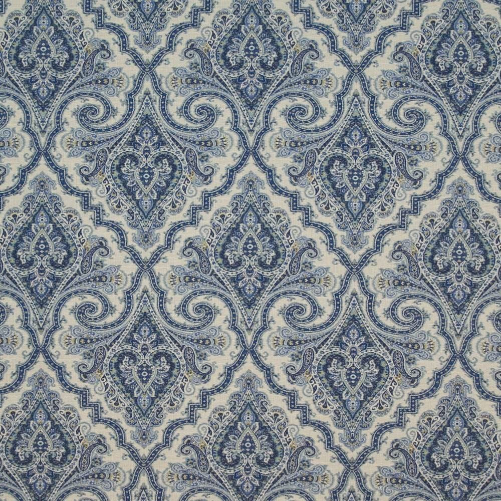 Almazar Paisley Ming by Kasmir Fabric 1402 100% Cotton
 PERU </p><p>Repeat: Horizontal: 13 4/8 inches and Vertical: 13 4/8 inches 54 - Fabric Carolina -