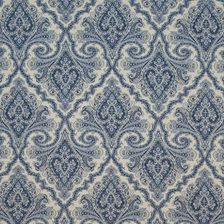 Almazar Paisley Ming by Kasmir Fabric 1402 100% Cotton
 PERU 30,000 Wyzenbeek Double Rubs Horizontal: 13 4/8 inches and Vertical: 13 4/8 inches 54 - Fabric Carolina -