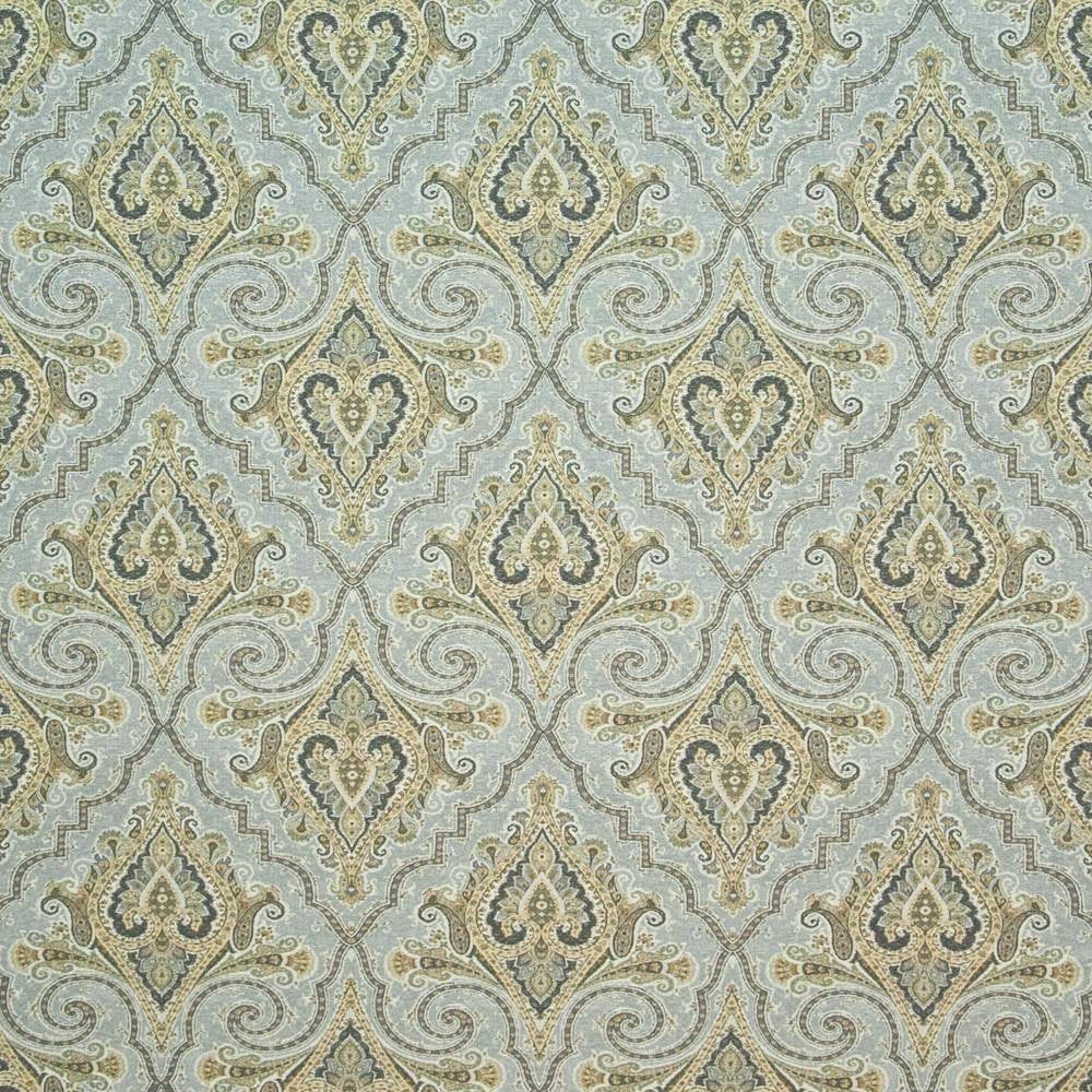 Almazar Paisley Pumice by Kasmir Fabric 1402 100% Cotton PERU 30,000 Wyzenbeek Double Rubs H: 13 4/8 inches, V:13 4/8 inches 54 - Fabric Carolina - Kasmir