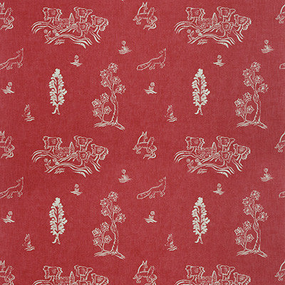 Friendly Folk Huntsman Red by Kravet Couture Fabric