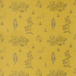 Friendly Folk Provencal Yellow by Kravet Couture Fabric