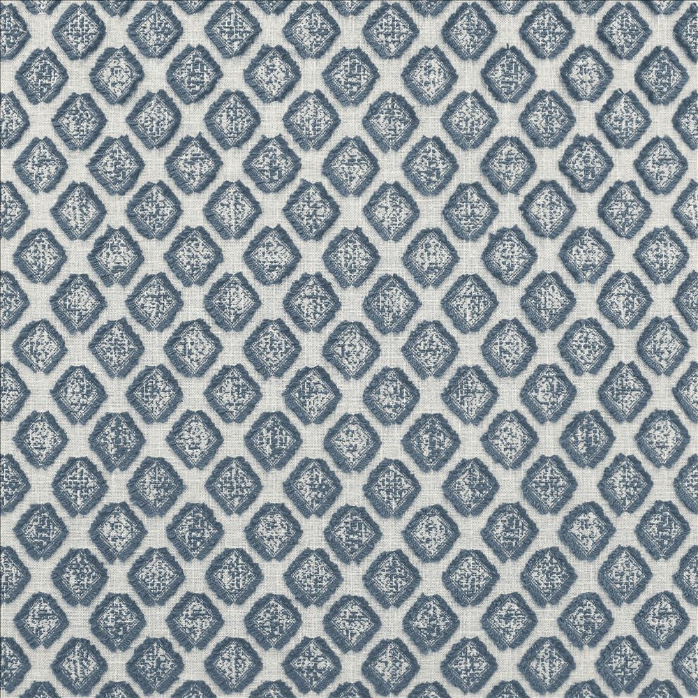 Amberlyn Denim by Kasmir Fabric 1472 86% Cotton
14% Polyester
 INDIA </p><p>Repeat: Horizontal: 1 6/8 inches and Vertical: 2 inches 54 - Fabric Carolina -