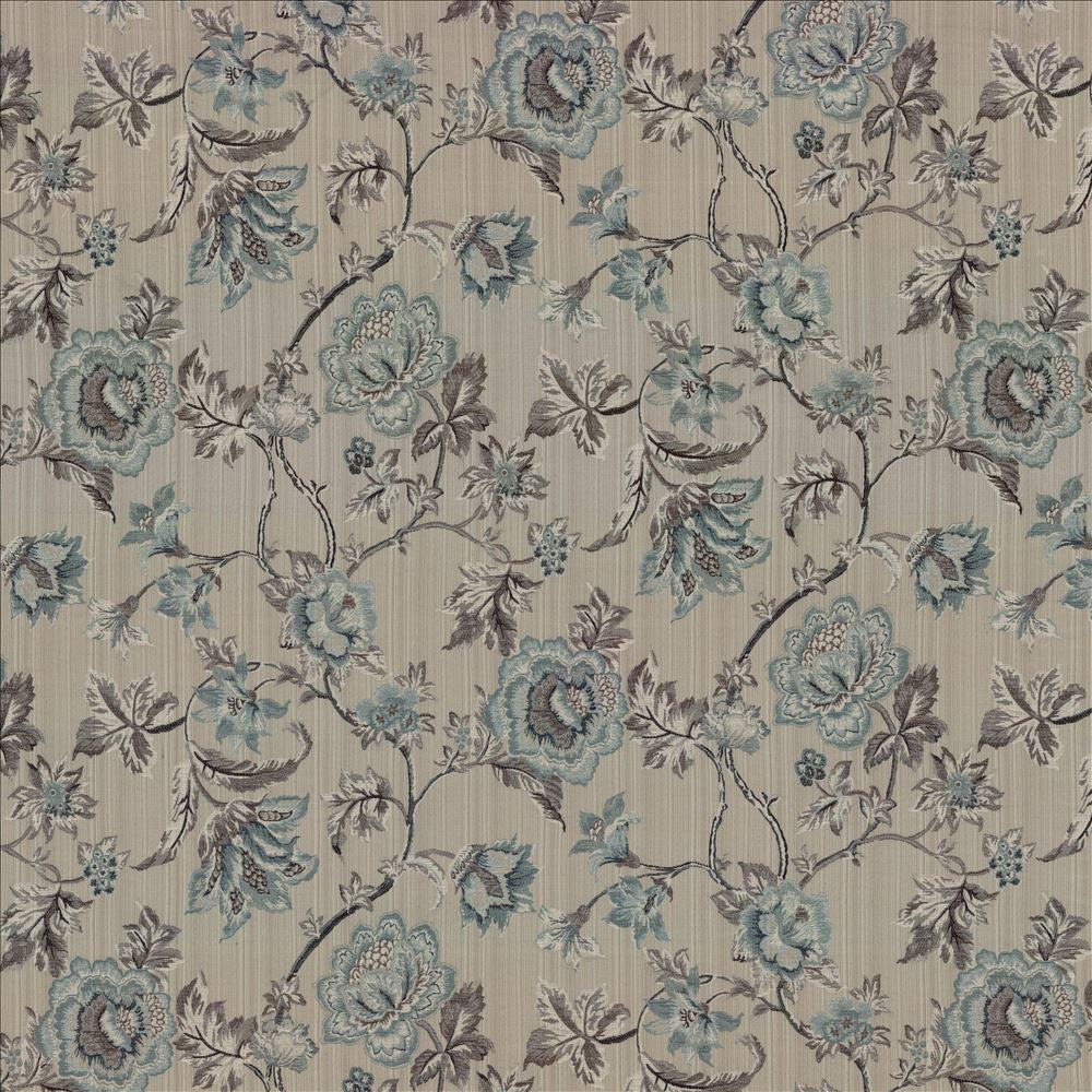 Amberlyn Floral Natural by Kasmir Fabric 8000 55% Polyester 45% Rayon CHINA 30,000 Wyzenbeek Double Rubs Horizontal: 28 4/8 inches and Vertical: 21 inches 54 - 56 - Fabric Carolina -