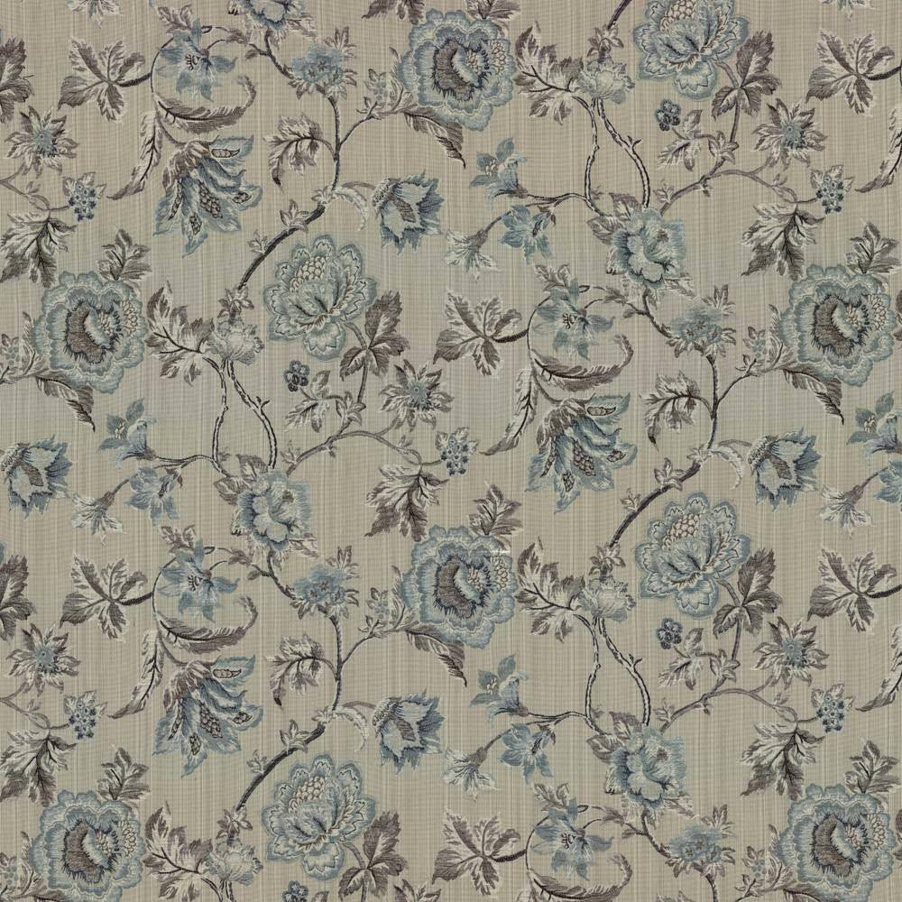 Amberlyn Floral Natural by Kasmir Fabric 8000 55% Polyester 45% Rayon CHINA 30,000 Wyzenbeek Double Rubs H: 28 4/8 inches, V:21 inches 54 - 56 - Fabric Carolina - Kasmir