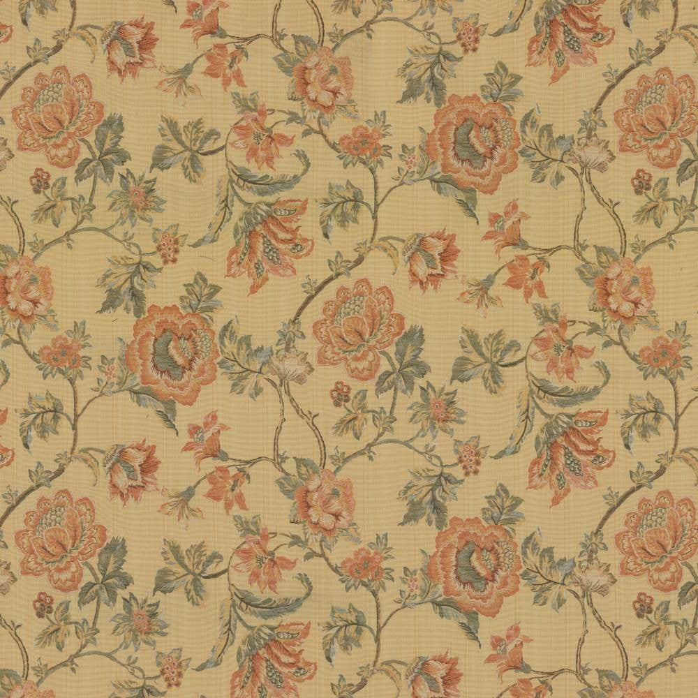 Amberlyn Floral Sunshine by Kasmir Fabric 8000 55% Polyester 45% Rayon CHINA 30,000 Wyzenbeek Double Rubs H: 28 4/8 inches, V:21 inches 54 - 56 - Fabric Carolina - Kasmir