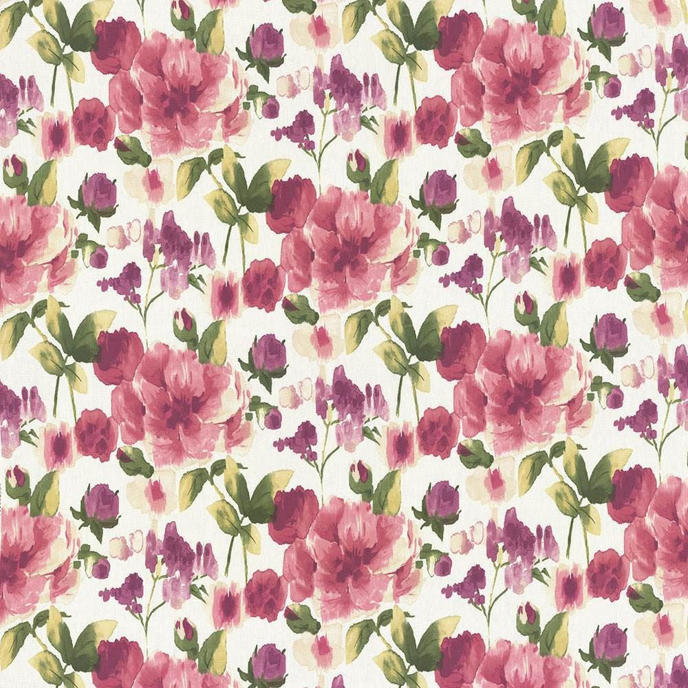 Ambrose Garden Raspberry by Kasmir Fabric 1435 100% Linen CHINA 48,000 Wyzenbeek Double Rubs Horizontal: 27 inches and Vertical: 25 2/8 inches 54 - Fabric Carolina -