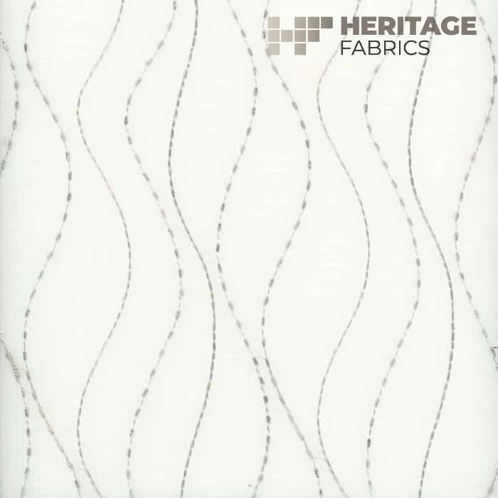 Amherst Silver by Heritage Fabric - 100% Polyester USA or Imported Horizontal: 4.25" and Vertical: 53.25" - Fabric Carolina -