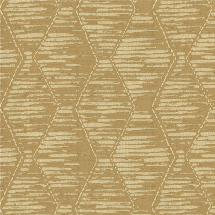 Among Friends Gold Leaf  by Kasmir Fabric See sample 100% Polyester
 TURKEY 40,000 Wyzenbeek Double Rubs </p><p>Repeat: Horizontal: 14 inches and Vertical: 9 inches 54  - Fabric Carolina -