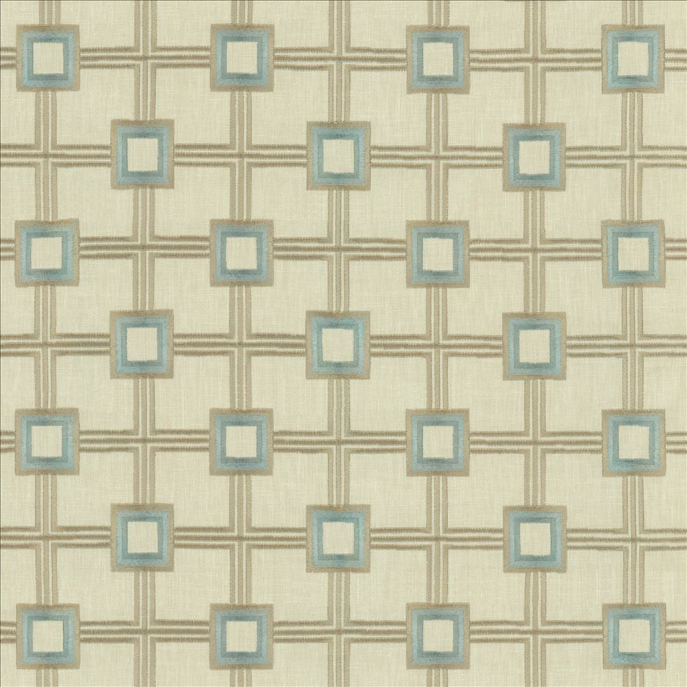 Amulet Porcelain by Kasmir Fabric 5156 52% Cotton 48% Polyester INDIA 30,000 Wyzenbeek Double Rubs Horizontal: 5 1/8 inches and Vertical: 4 4/8 inches 54 - Fabric Carolina -