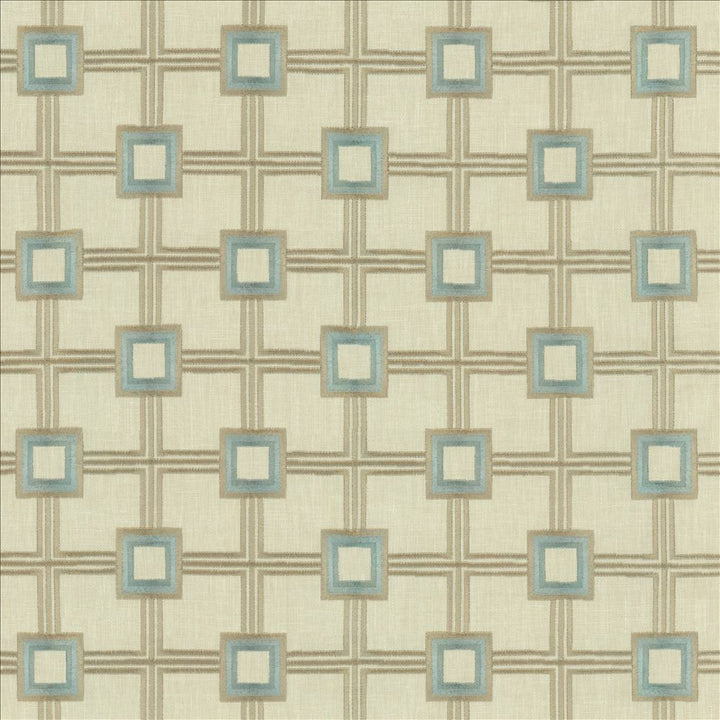 Amulet Porcelain by Kasmir Fabric 5156 52% Cotton 48% Polyester INDIA 30,000 Wyzenbeek Double Rubs Horizontal: 5 1/8 inches and Vertical: 4 4/8 inches 54 - Fabric Carolina -