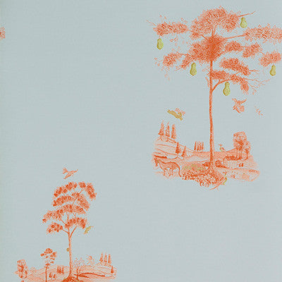Pear Tree Sunsetorange by Kravet Couture Wallcovering