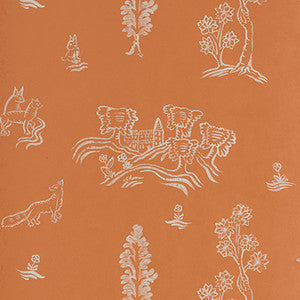 Wychwood Melon Orange by Kravet Couture Wallcovering