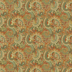 Anjou Paisley Ming Red by Kasmir Fabric