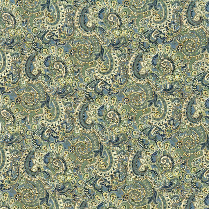 Anjou Paisley Monsoon by Kasmir Fabric 5107 55% Linen 45% Rayon CHINA H: 27 4/8 inches, V:25 2/8 inches 54 - 55 - Fabric Carolina - Kasmir
