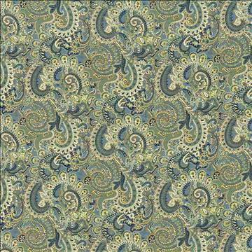 Anjou Paisley Monsoon by Kasmir Fabric 5107 55% Linen 45% Rayon CHINA 12,000 Wyzenbeek Double Rubs H: 27 4/8 inches, V: 25 2/8 inches 54 - 55 - Fabric Carolina - Kasmir