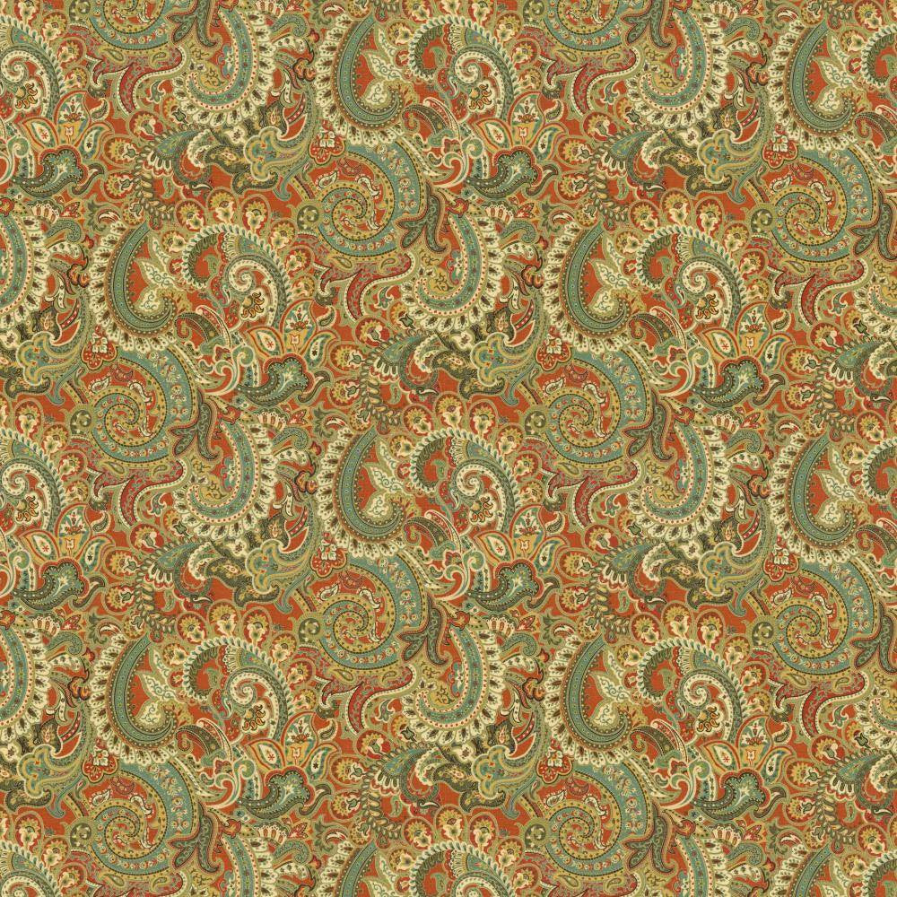 Anjou Paisley Ming Red by Kasmir Fabric 5106 55% Linen
45% Rayon
 CHINA </p><p>Repeat: Horizontal: 27 4/8 inches and Vertical: 25 2/8 inches 54 - 55 - Fabric Carolina -