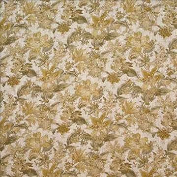 Ansley Gardens Golden Glow by Kasmir Fabric 1402 55% Flax 45% Viscose CHINA Not Tested H: 13 4/8 inches, V: 27 inches 54 - 55 - Fabric Carolina - Kasmir