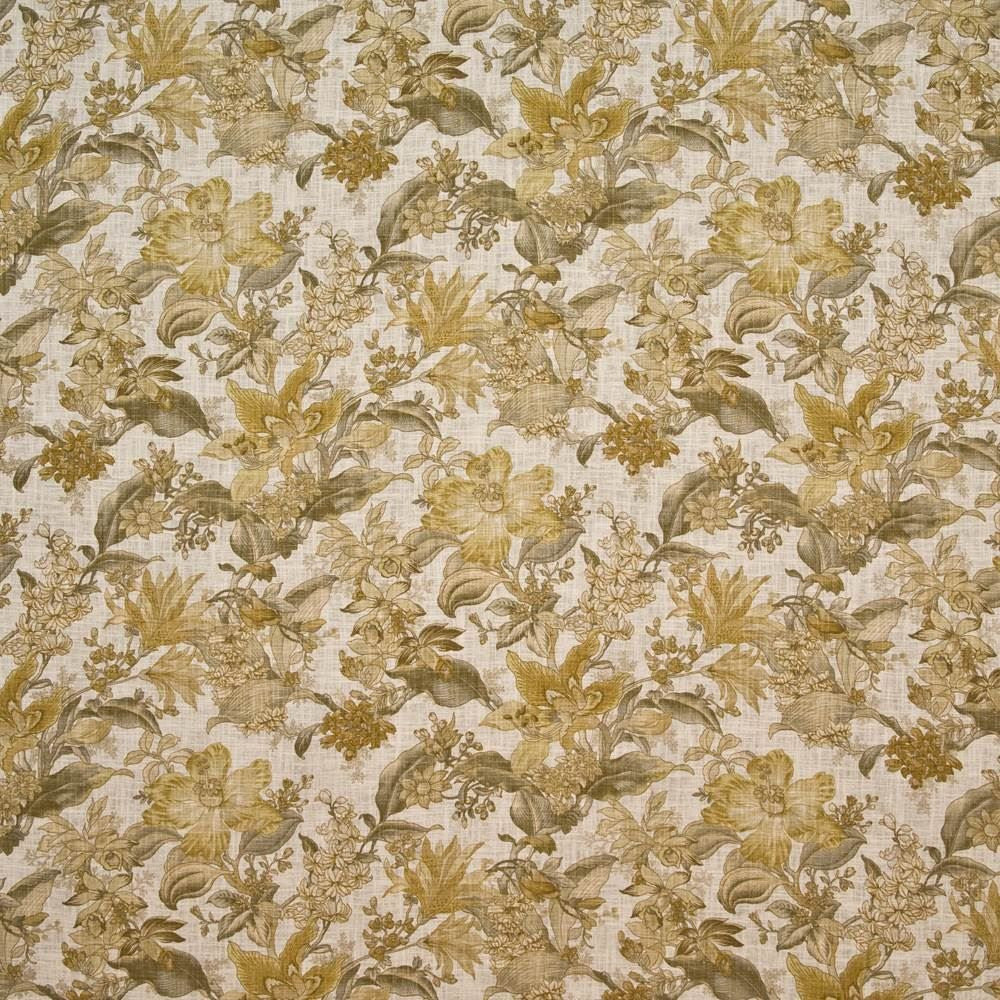 Ansley Gardens Golden Glow by Kasmir Fabric 1402 55% Flax
45% Viscose
 CHINA Not Tested </p><p>Repeat: Horizontal: 13 4/8 inches and Vertical: 27 inches 54 - Fabric Carolina -