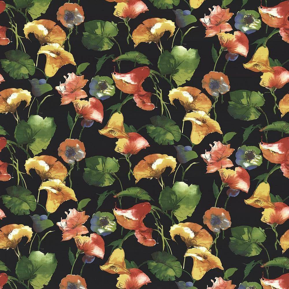 Ansley Park Raven by Kasmir Fabric 1433 100% Cotton INDONESIA 15,000 Wyzenbeek Double Rubs H: 54 inches, V:27 inches 54 - 55 - Fabric Carolina - Kasmir