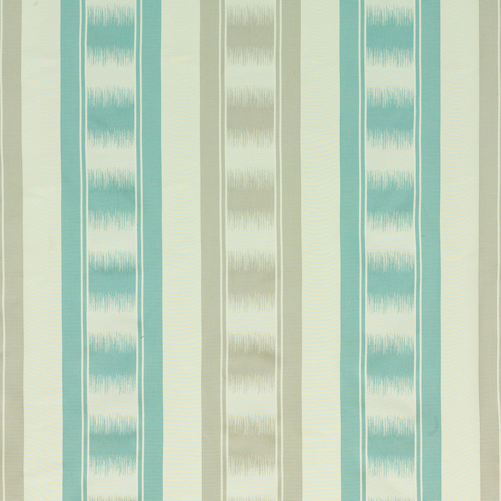 Ryecote Stripe Aqua/Silver by G P & J Baker Fabric