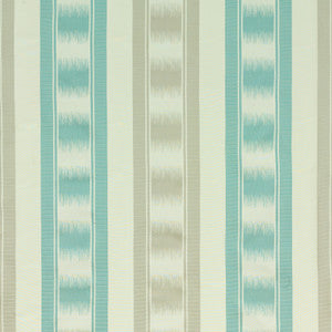 Ryecote Stripe Aqua/Silver by G P & J Baker Fabric
