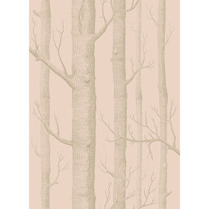 Woods Pink/Gilver by Cole & Son Wallcovering