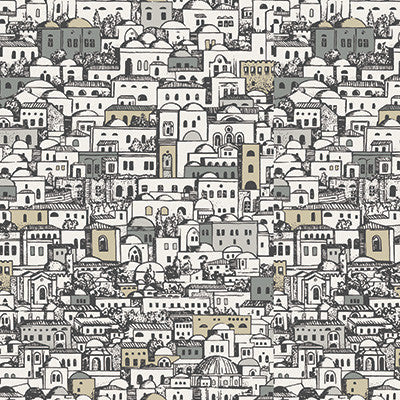 Mediterranea White & Metallic by Cole & Son Wallcovering