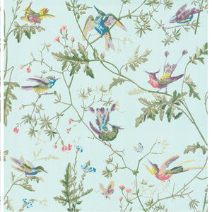 Hummingbirds Blue Multi-Colour by Cole & Son Wallcovering