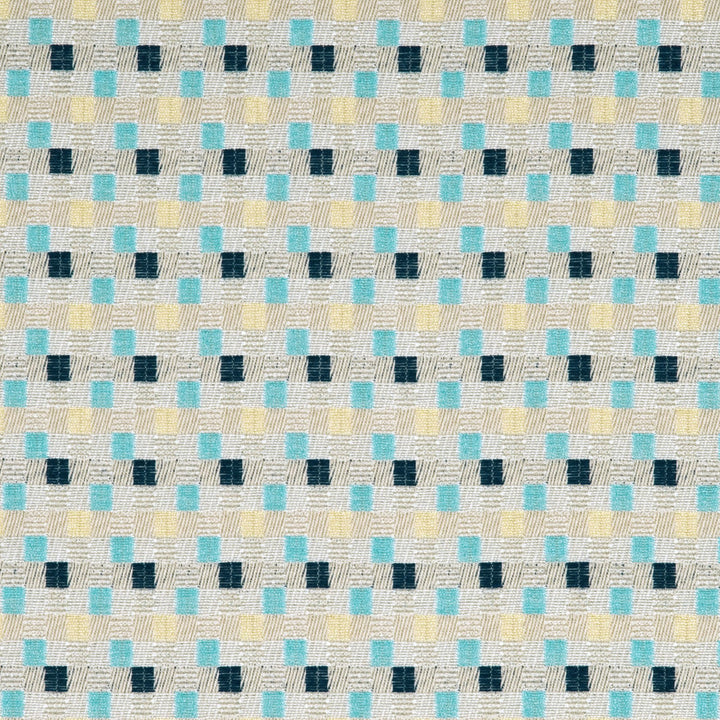 Skane Aqua/Indigo/Linen by Baker Lifestyle Fabric