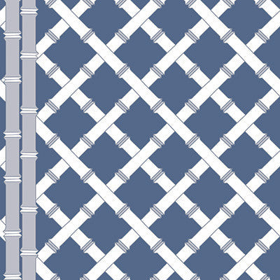 Trellis Azul/Blanco by Gaston Y Daniela Wallcovering