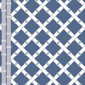 Trellis Azul/Blanco by Gaston Y Daniela Wallcovering