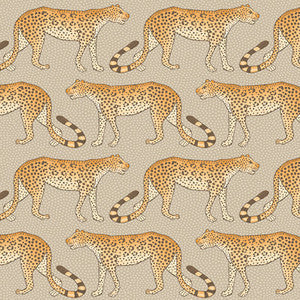 Leopard Walk Stone & Orange by Cole & Son Wallcovering