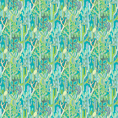 Cactus Azul/Verde by Gaston Y Daniela Fabric