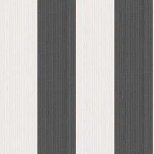 Jaspe Stripe Black + White by Cole & Son Wallcovering
