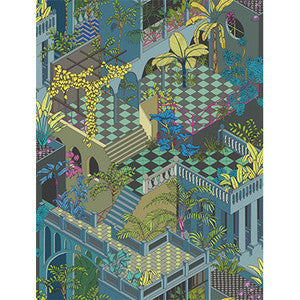 Miami Petrol Multi by Cole & Son Fabric