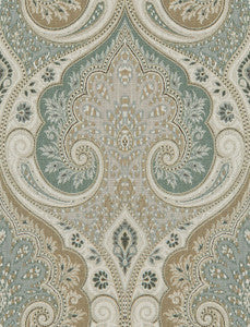 Latika Aqua/Taupe by Baker Lifestyle Fabric
