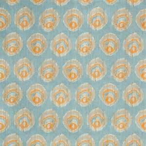 Monaco Print Aqua/Melon by Lee Jofa Fabric