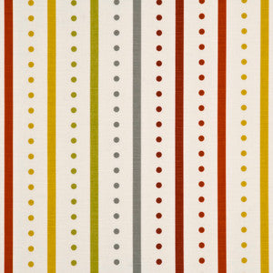 Opera Stripe Red/Gold by Baker Lifestyle Fabric